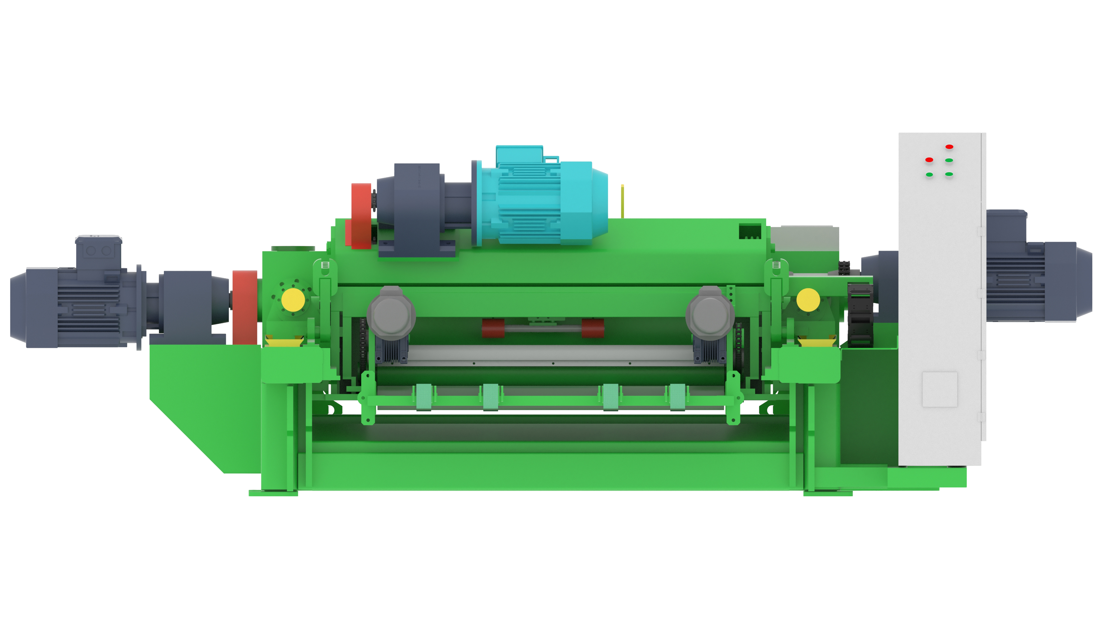 Veneer peeling machine motor